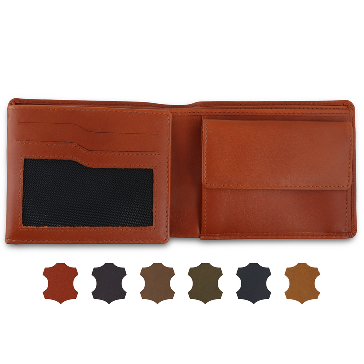 Geldbörse Herren Damen, Portemonnaie, slim wallet, Cardholder, RFID-Blocker, Brieftasche, Rindsleder#farbe_cognac