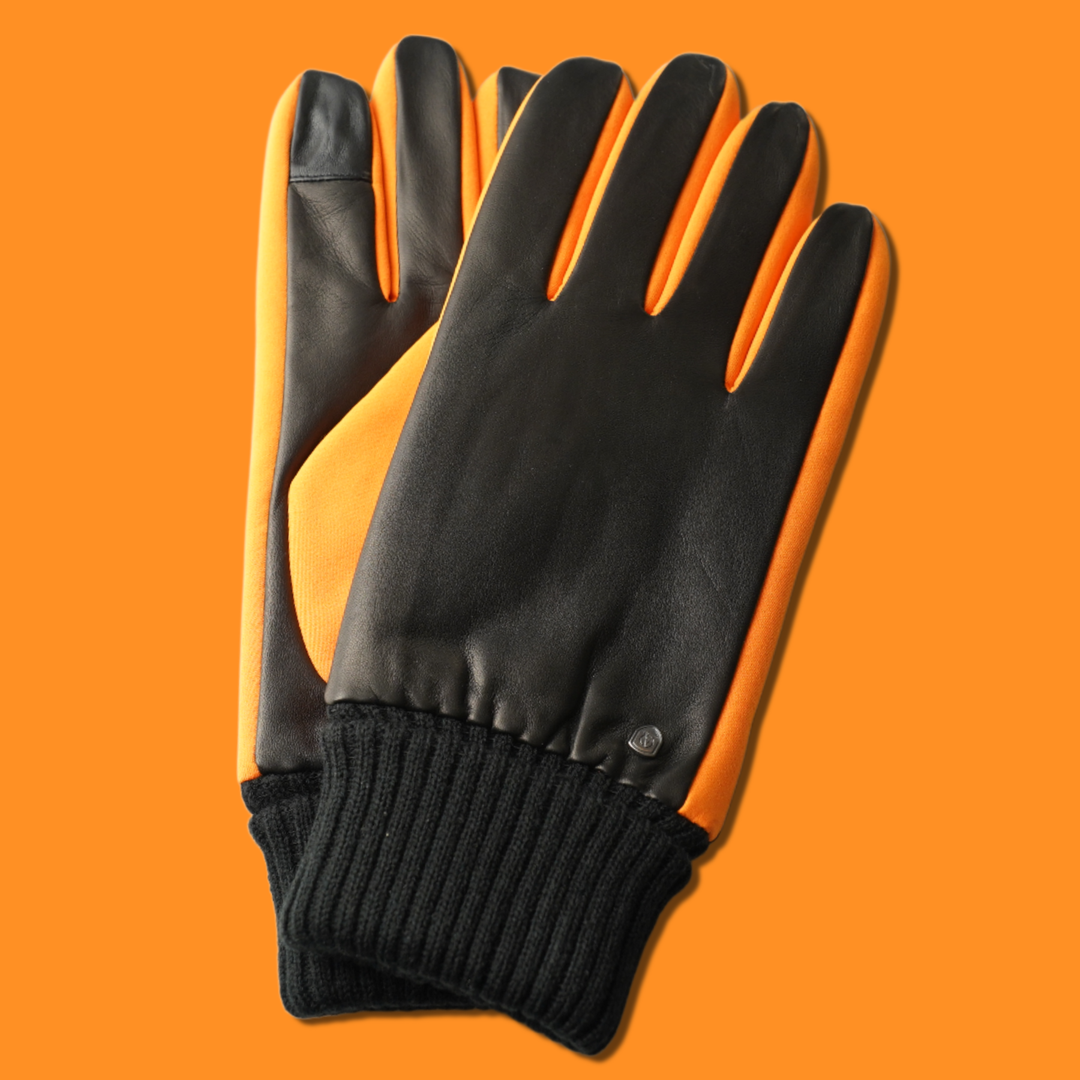 Black leather work gloves shop