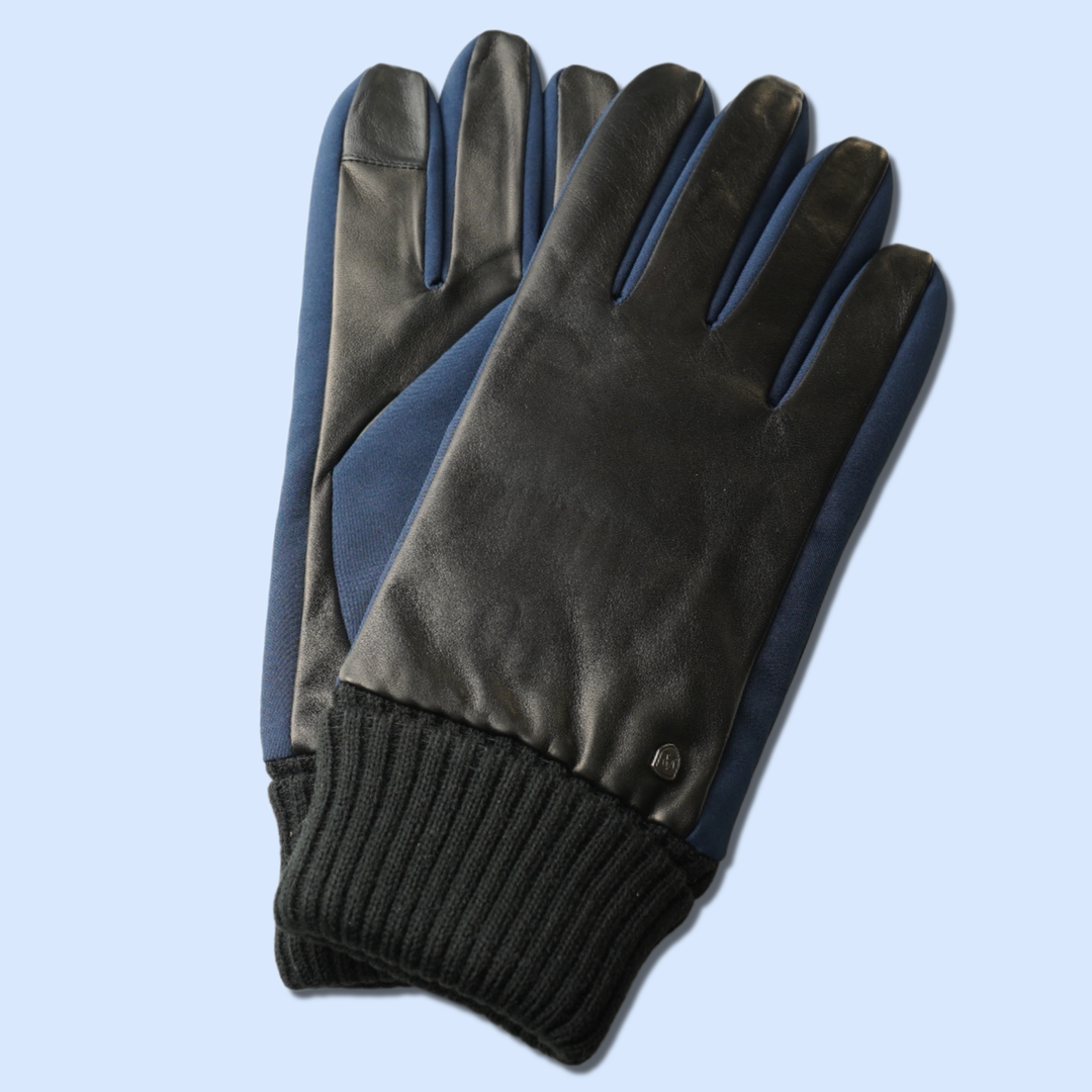 Lederhandschuhe für Herren, Nappaleder, Thinsulate Thermofutter, Smartphone Funktion#farbe_blau