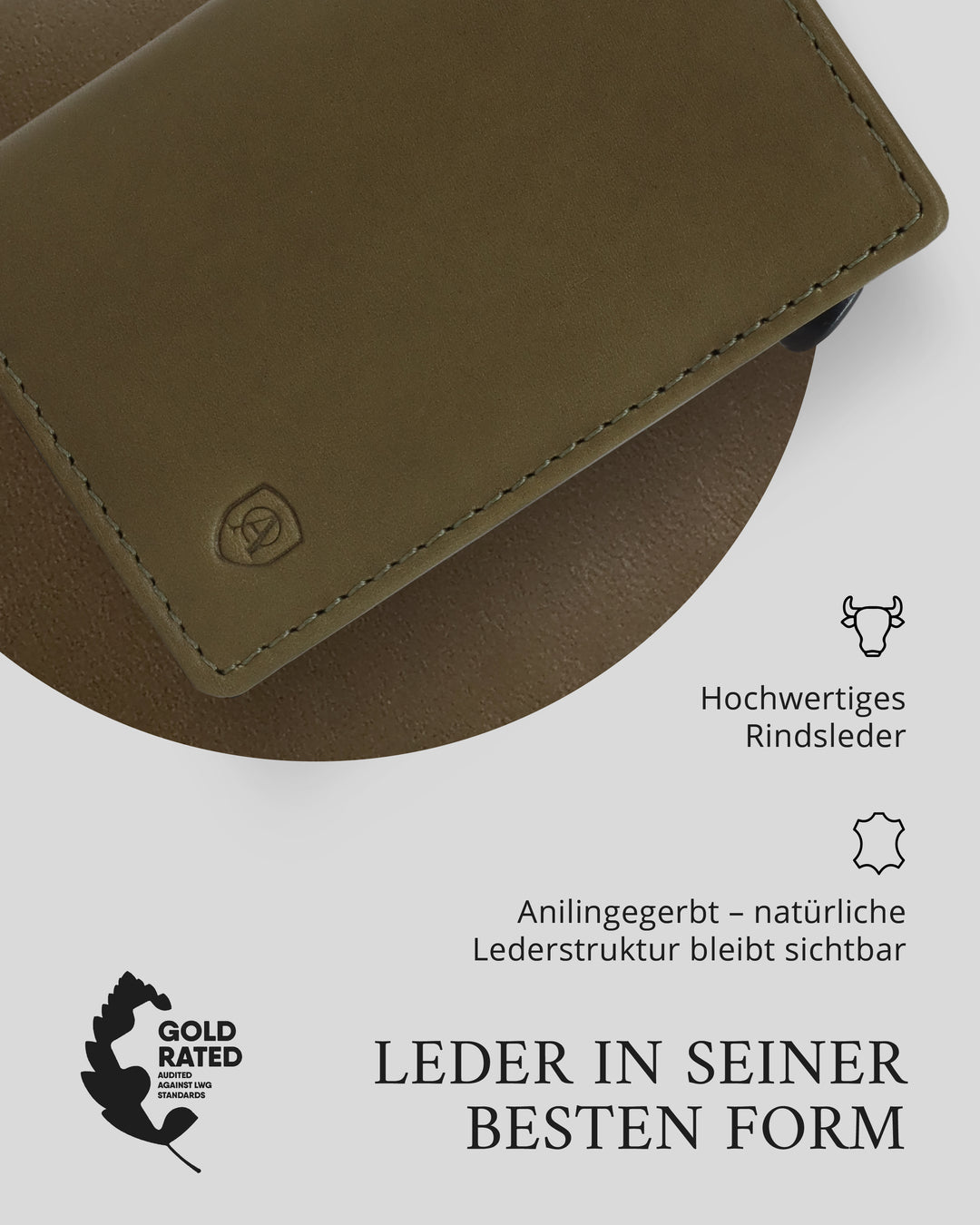 Geldbörse Herren Damen, Portemonnaie, slim wallet, pop up wallet, RFID-Blocker, Brieftasche, Rindsleder#farbe_gruen