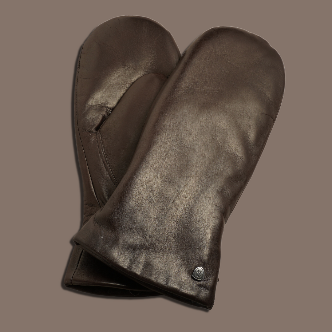 Lederhandschuhe für Damen, Nappaleder, Lammfellfutter, Smartphone Funktion#farbe_schwarzbraun