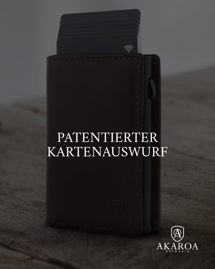 Geldbörse Herren Damen, Portemonnaie, slim wallet, pop up wallet, RFID-Blocker, Brieftasche, Rindsleder#farbe_braun