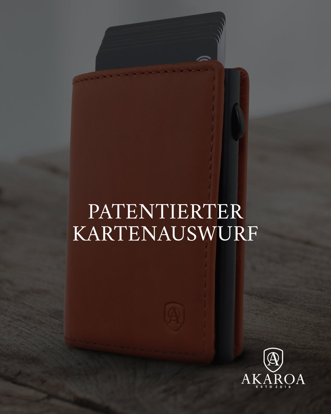 Geldbörse Herren Damen, Portemonnaie, slim wallet, pop up wallet, RFID-Blocker, Brieftasche, Rindsleder#farbe_cognac