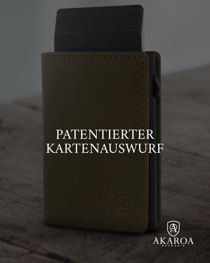 Geldbörse Herren Damen, Portemonnaie, slim wallet, pop up wallet, RFID-Blocker, Brieftasche, Rindsleder#farbe_gruen