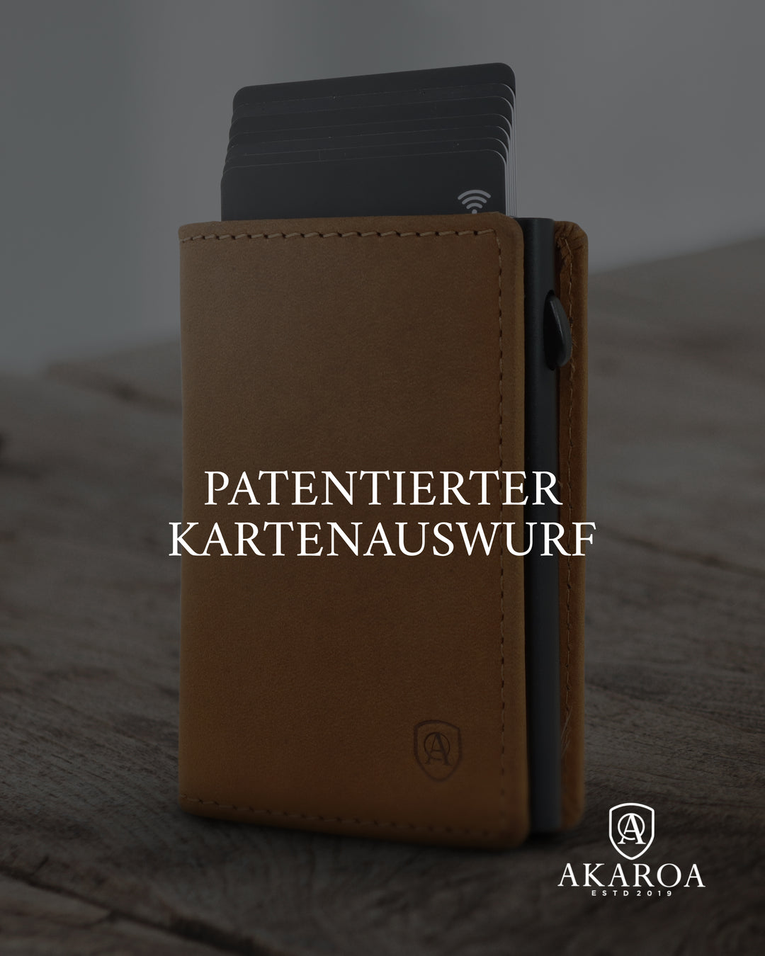 Geldbörse Herren Damen, Portemonnaie, slim wallet, pop up wallet, RFID-Blocker, Brieftasche, Rindsleder#farbe_vintage-tan
