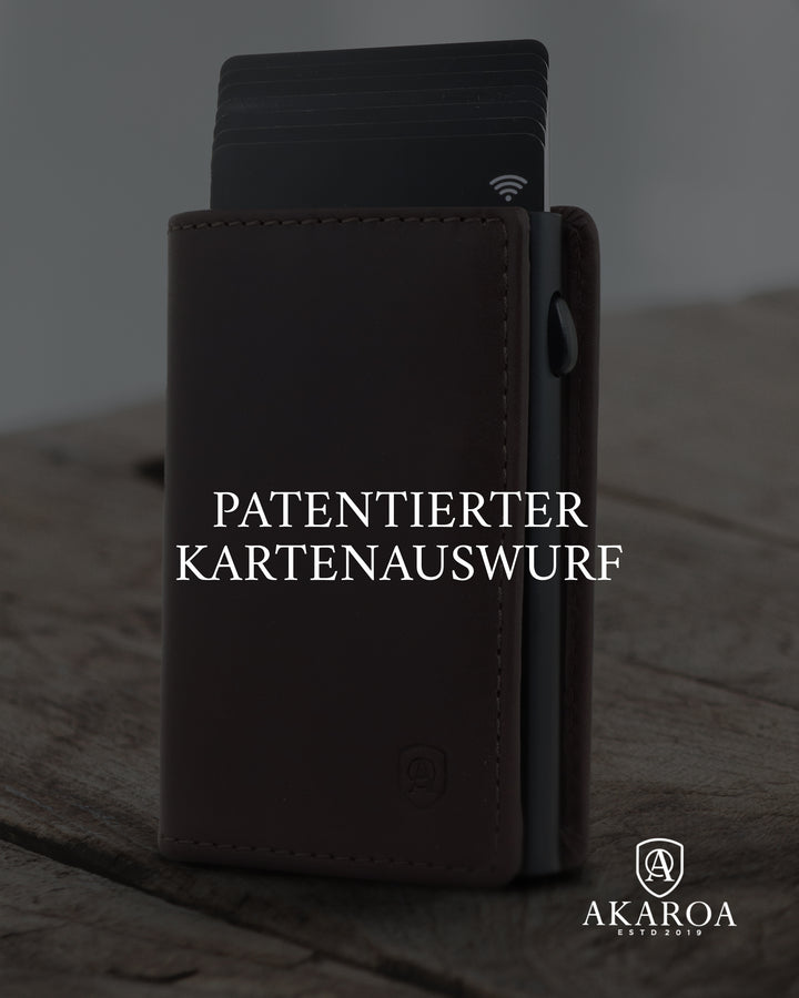 Geldbörse Herren Damen, Portemonnaie, slim wallet, pop up wallet, RFID-Blocker, Brieftasche, Rindsleder#farbe_braun