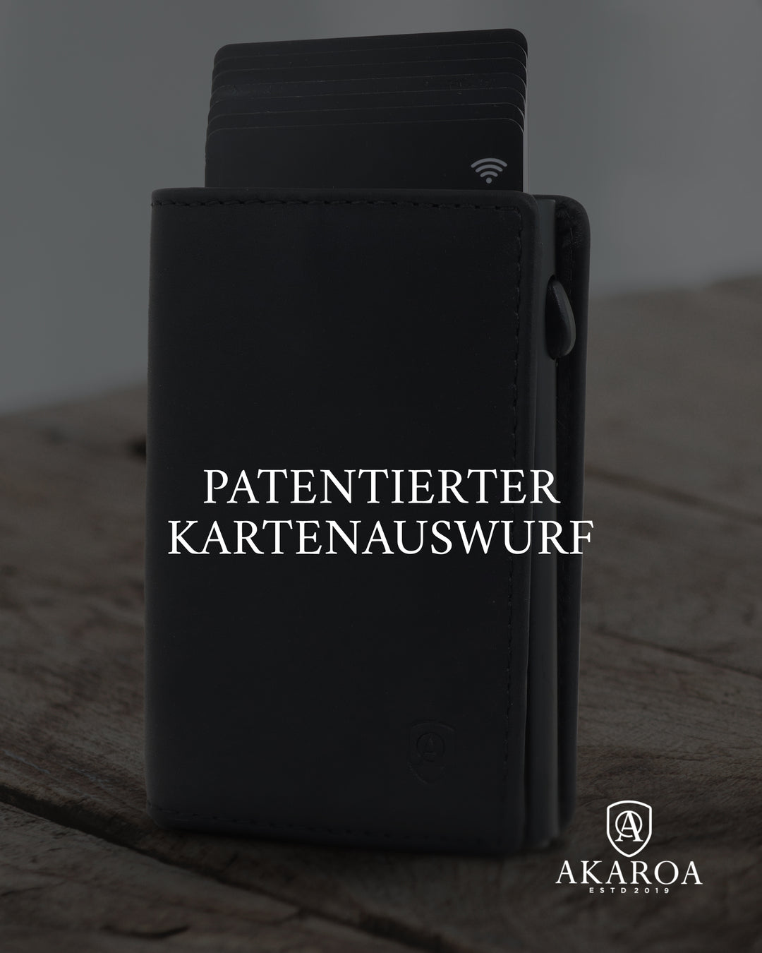 Geldbörse Herren Damen, Portemonnaie, slim wallet, pop up wallet, RFID-Blocker, Brieftasche, Rindsleder#farbe_schwarz