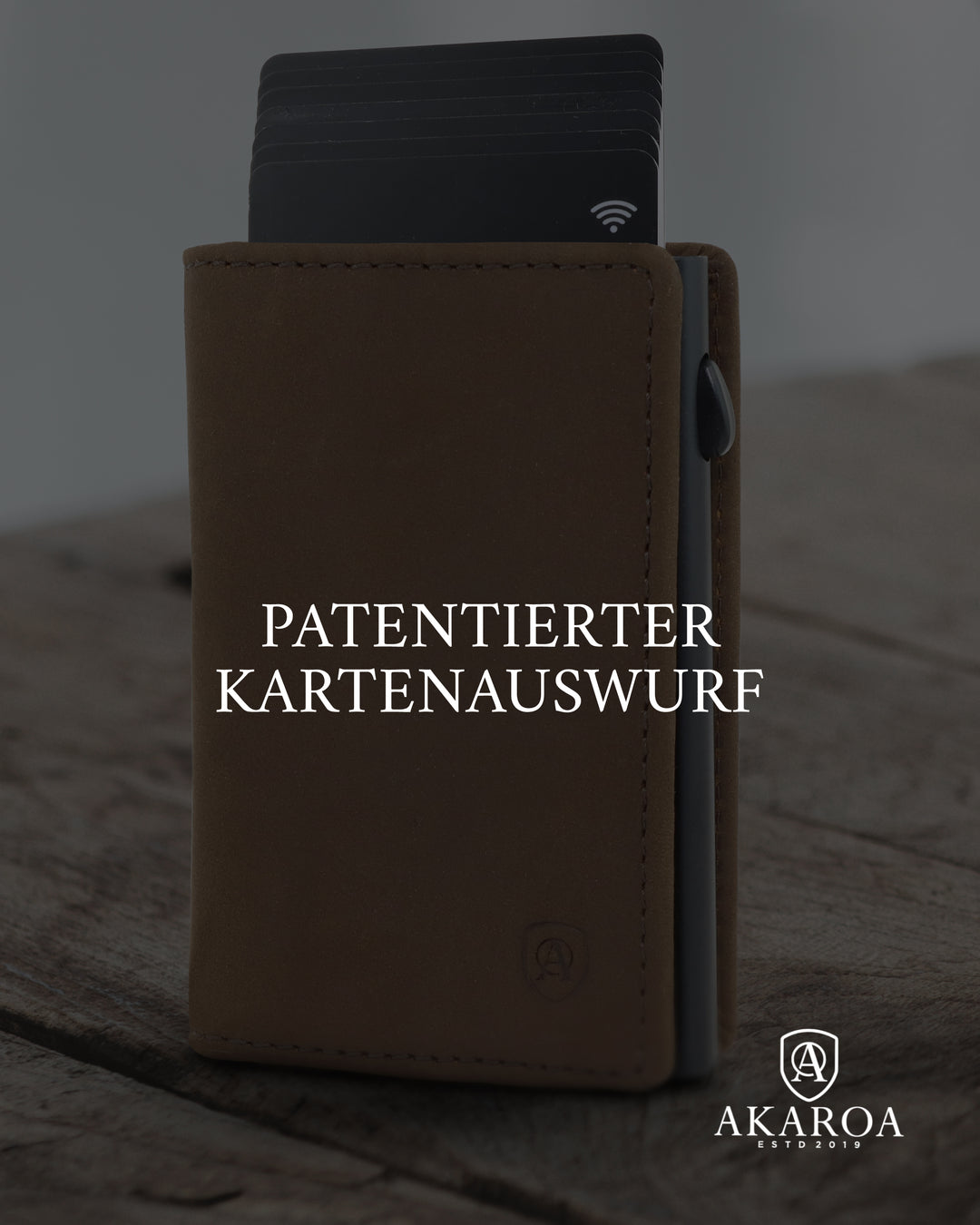 Geldbörse Herren Damen, Portemonnaie, slim wallet, pop up wallet, RFID-Blocker, Brieftasche, Rindsleder#farbe_vintage-braun