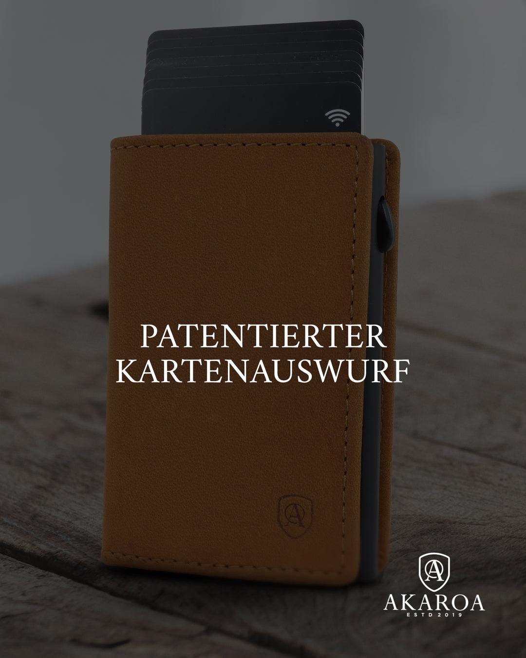 Geldbörse Herren Damen, Portemonnaie, slim wallet, pop up wallet, RFID-Blocker, Brieftasche, Rindsleder#farbe_vintage-tan