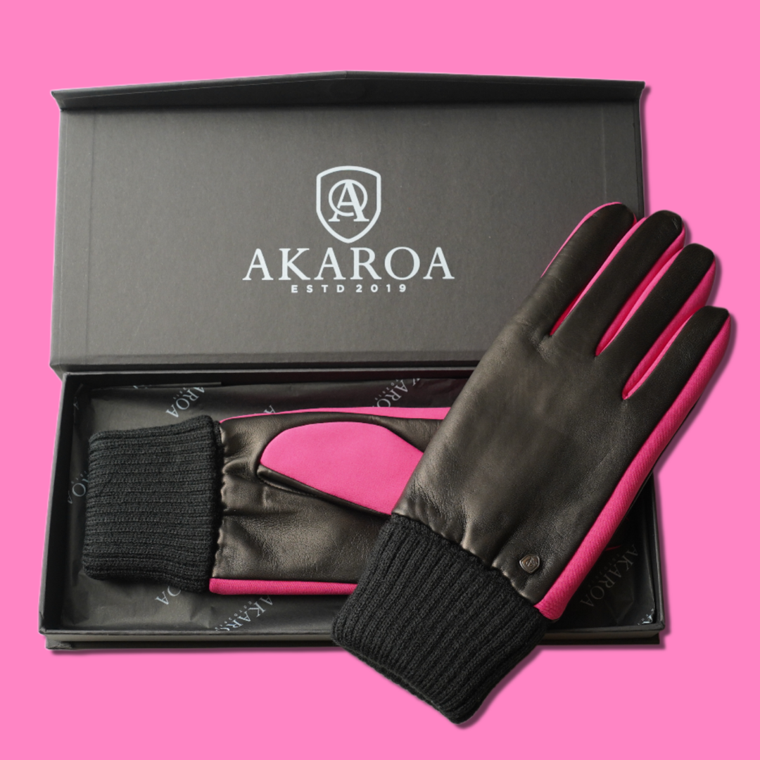 Lederhandschuhe für Damen, Nappaleder, Thinsulate Thermofutter, Smartphone Funktion#farbe_pink