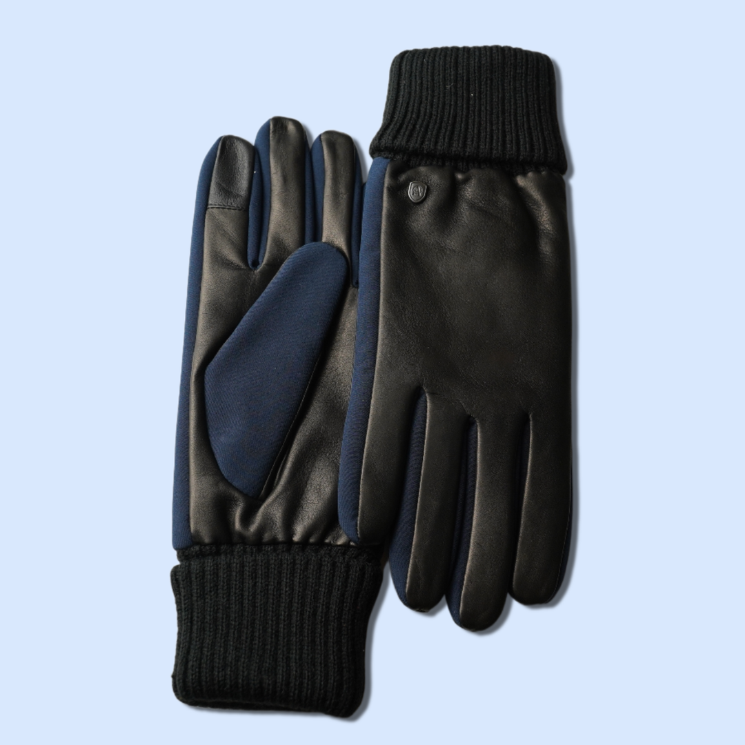 Lederhandschuhe für Damen, Nappaleder, Thinsulate Thermofutter, Smartphone Funktion#farbe_blau