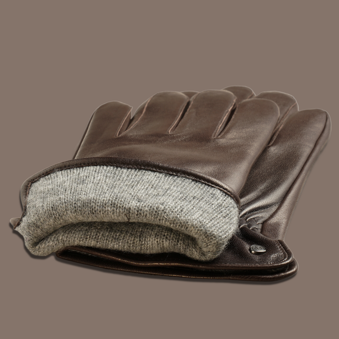 Lederhandschuhe für Herren, Nappaleder, Kaschmirfutter, Smartphone Funktion#farbe_schwarzbraun