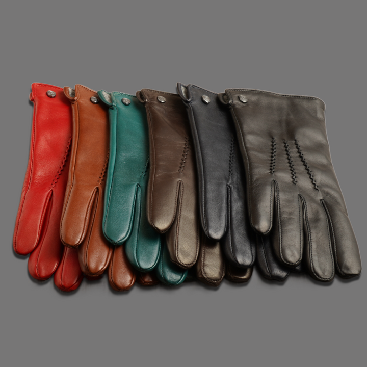 Lederhandschuhe für Damen, Nappaleder, Kaschmirfutter, Smartphone Funktion#farbe_cognac