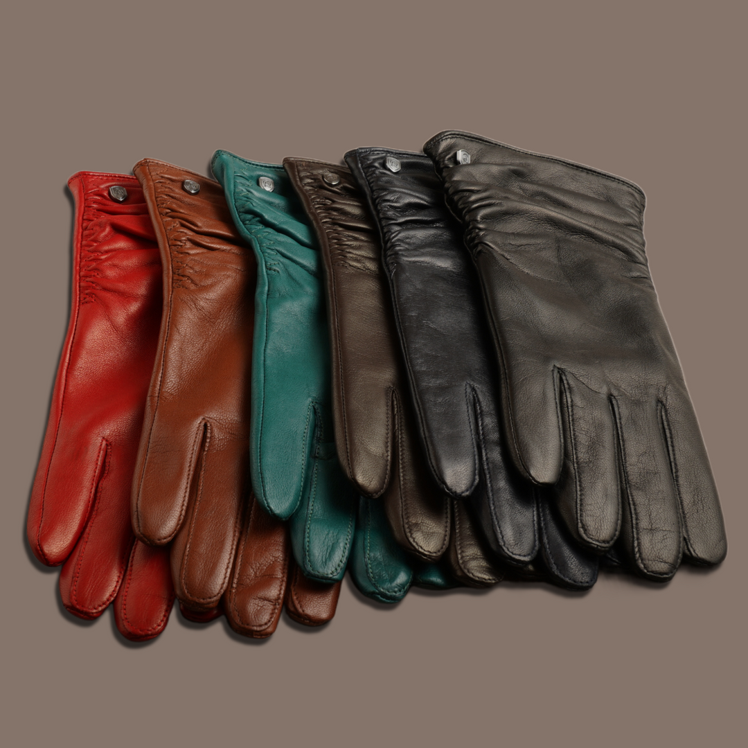 Lederhandschuhe für Damen, Nappaleder, Kaschmirfutter, Smartphone Funktion#farbe_schwarzbraun