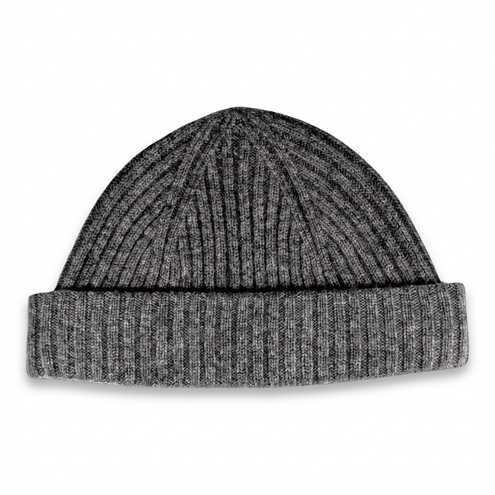 Strickmütze Ed in graumelange – Freisteller #farbe_graumelange