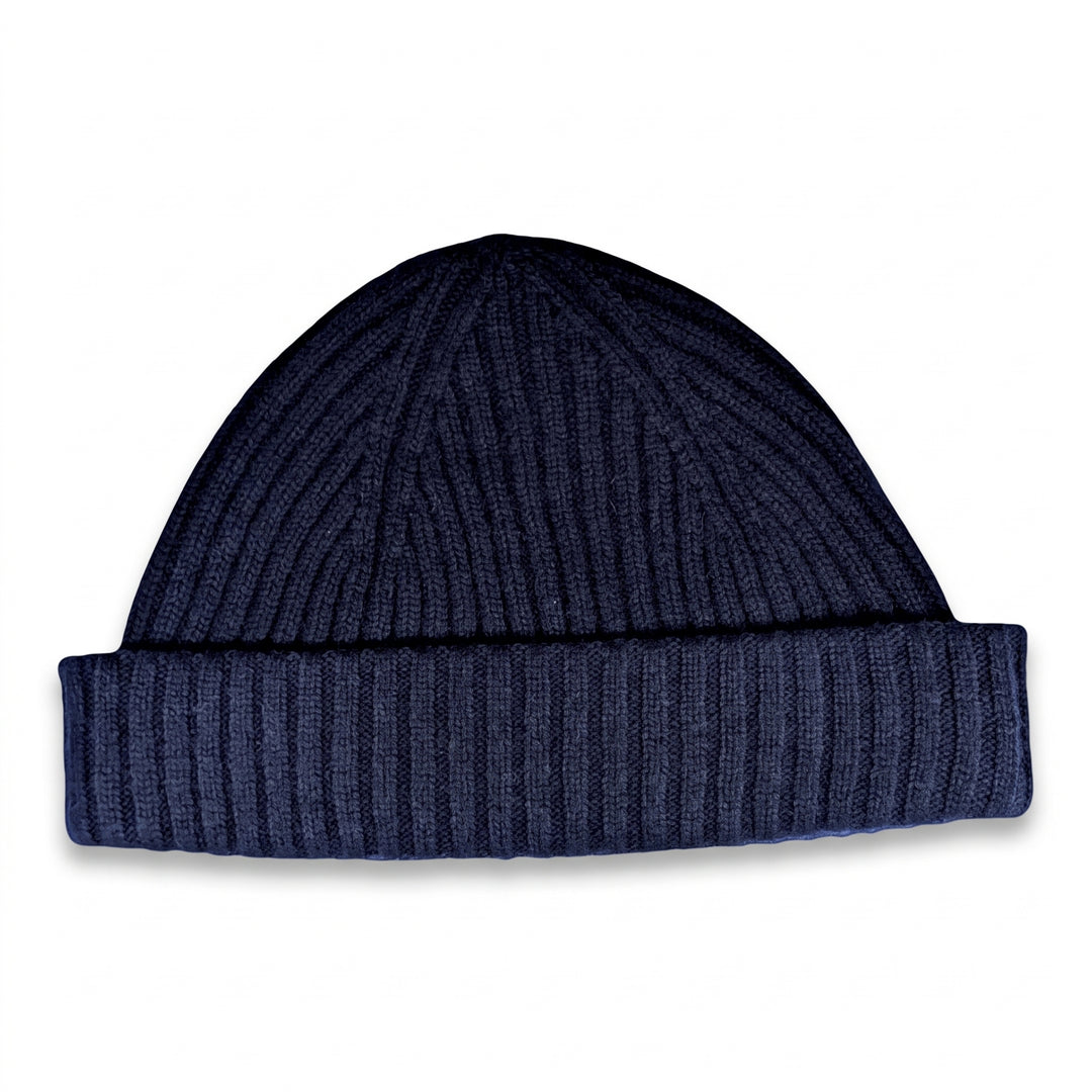 Strickmütze Ed in marineblau – Freisteller #farbe_marineblau