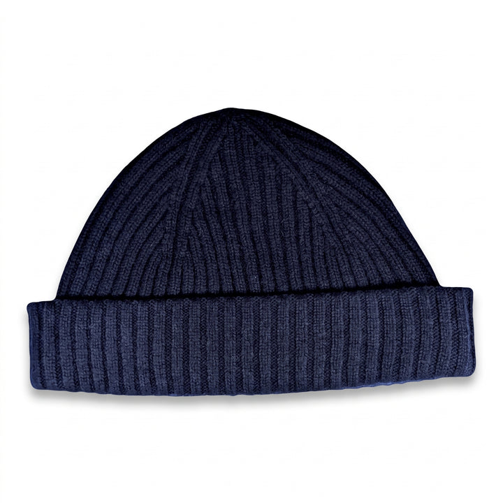 Strickmütze Ed in marineblau – Freisteller #farbe_marineblau
