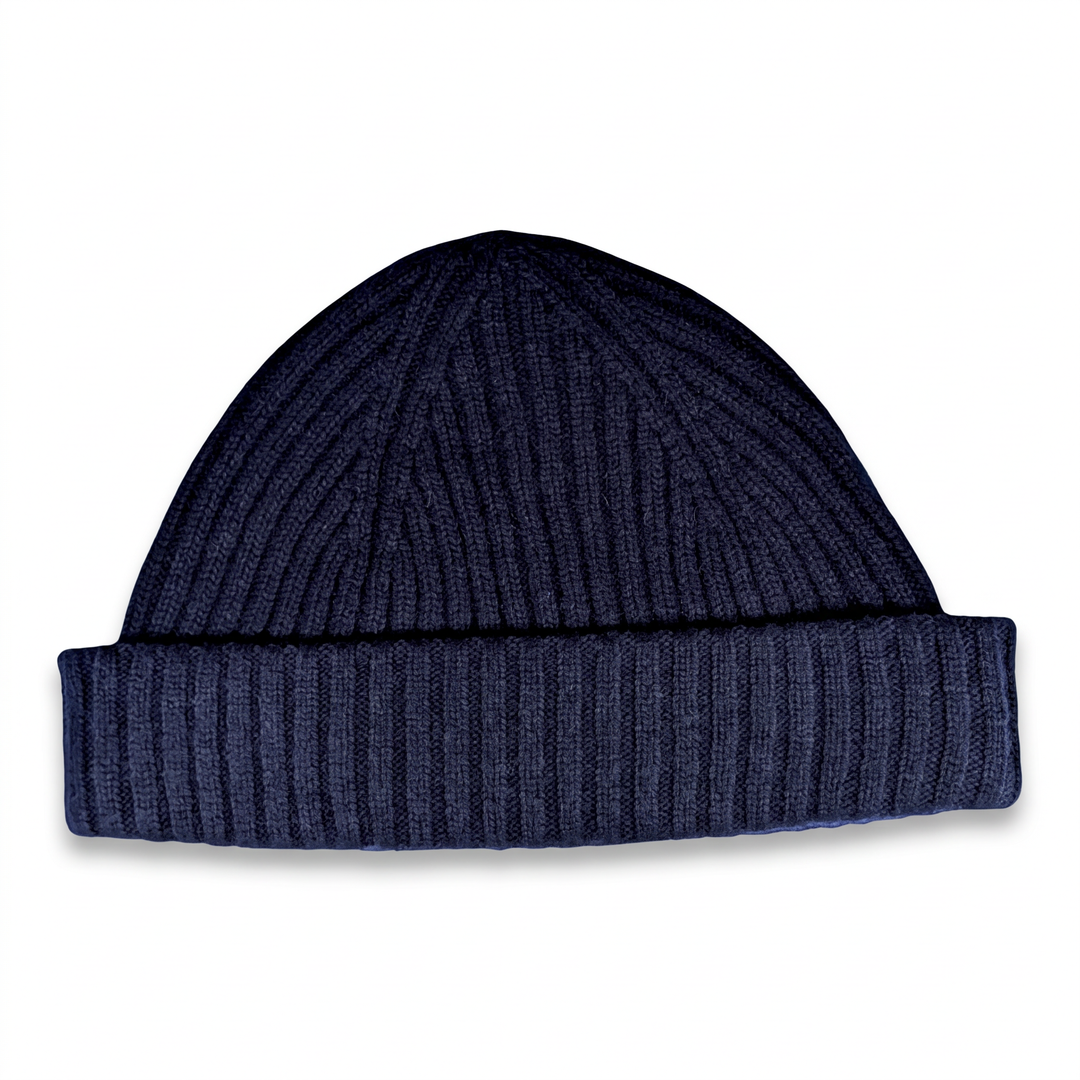 Strickmütze Ed in marineblau – Freisteller #farbe_marineblau