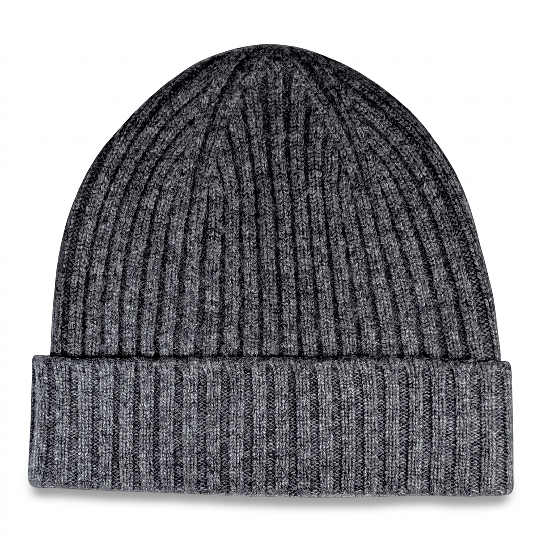 Strickmütze Lu in graumelange – Freisteller #farbe_graumelange