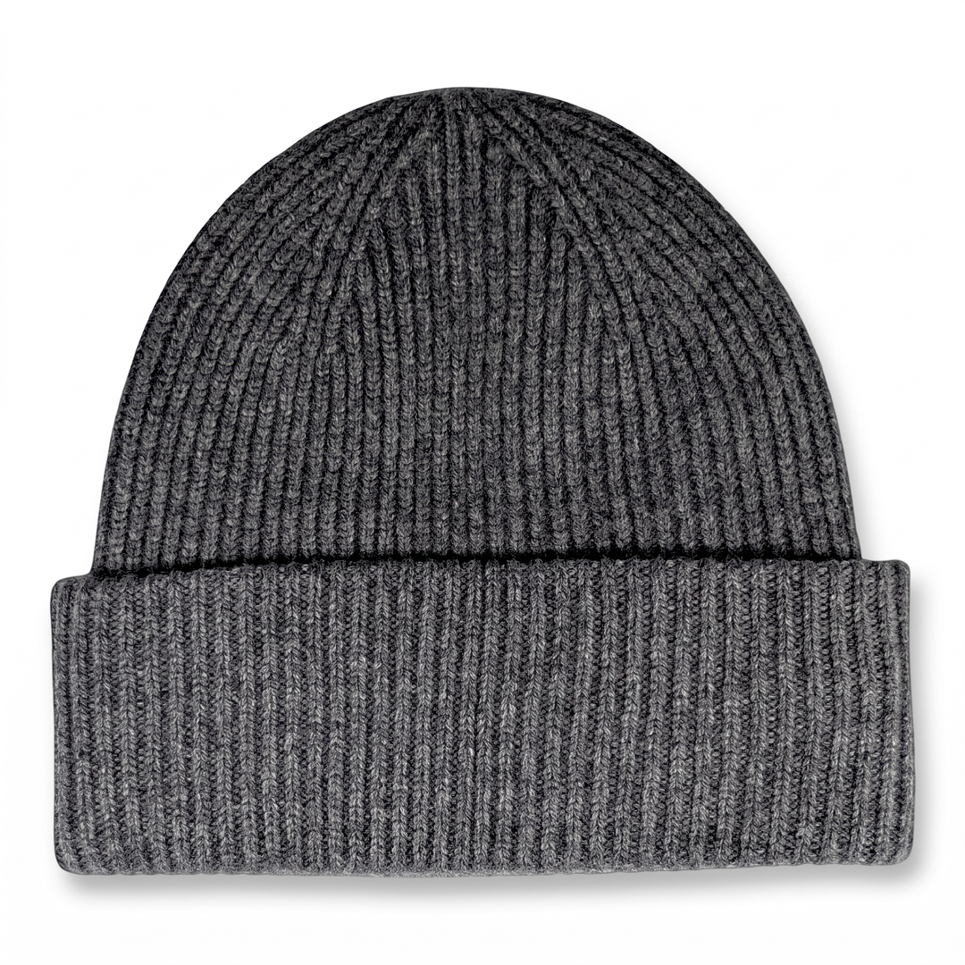 Strickmütze Mo in graumelange – Freisteller #farbe_graumelange