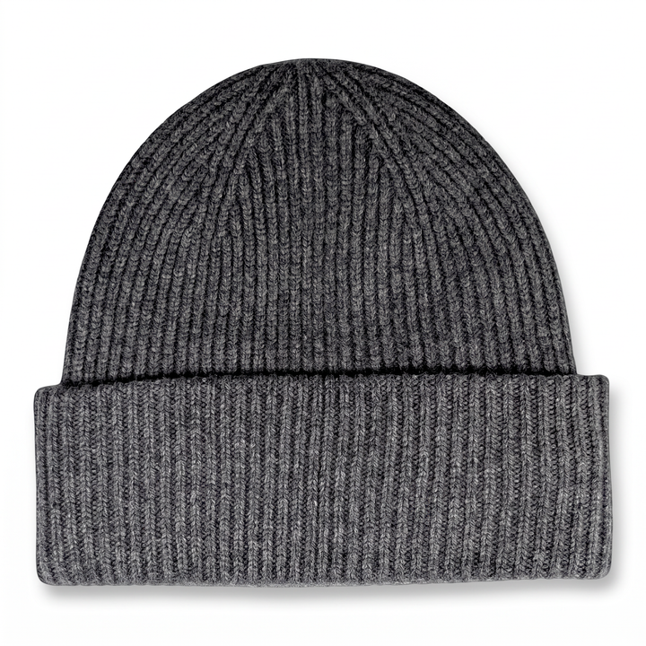 Strickmütze Mo in graumelange – Freisteller #farbe_graumelange