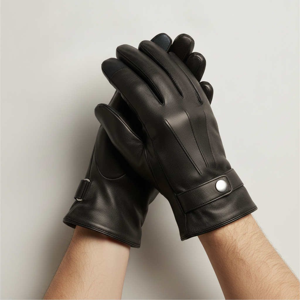 Lederhandschuhe RON – Lifestyle minimalistisch#farbe_schwarz